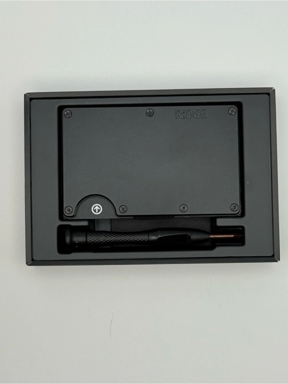 Ridge Royal Black Aluminum RFID Wallet Cash Strap With Box (P107)